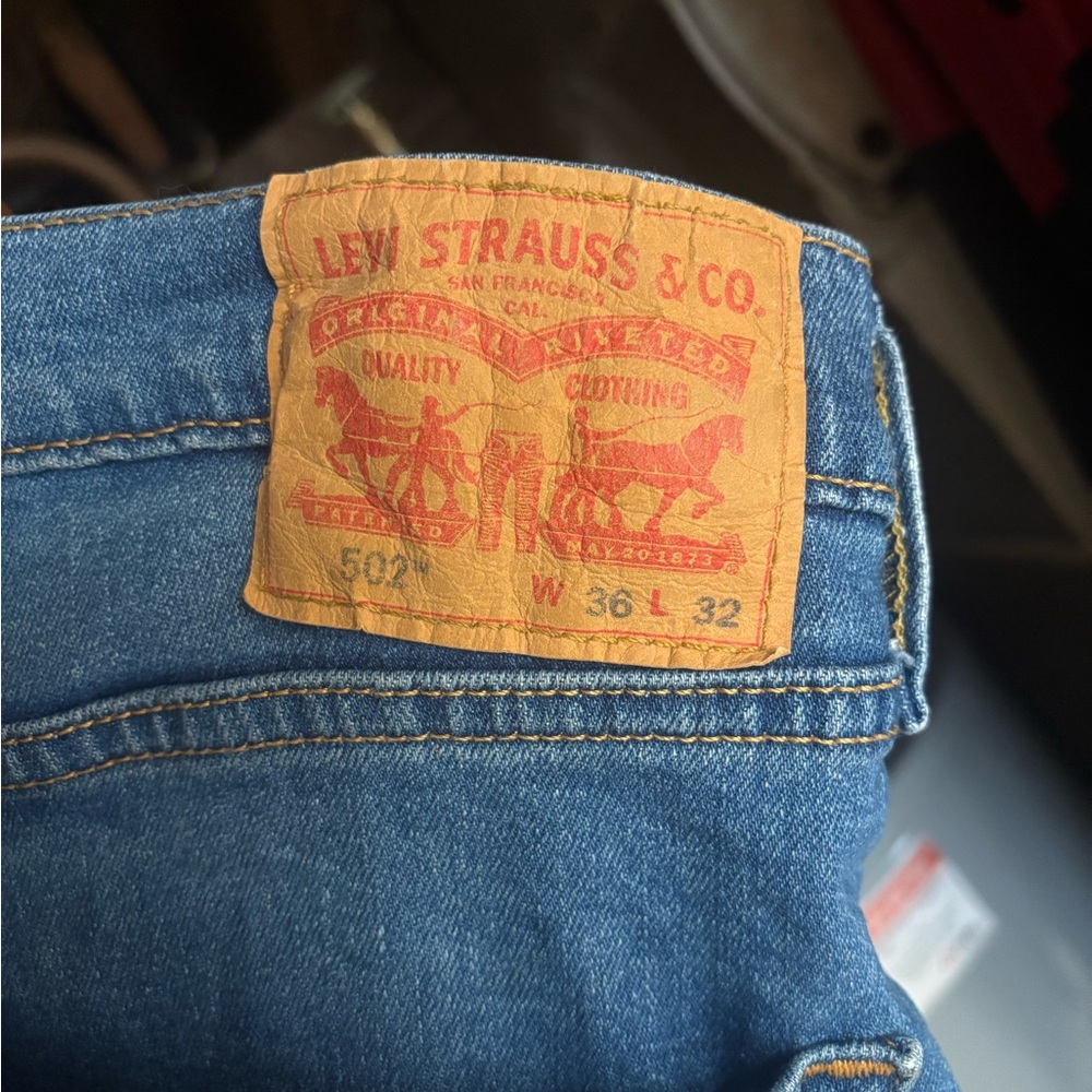 Levi Men’s Light Blue 502 Jeans 36W 32L